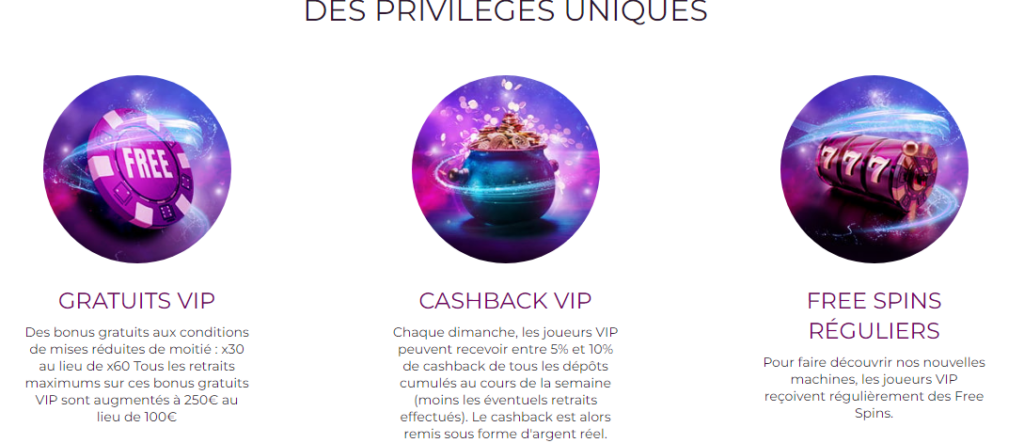 programme VIP de Magical spin casino