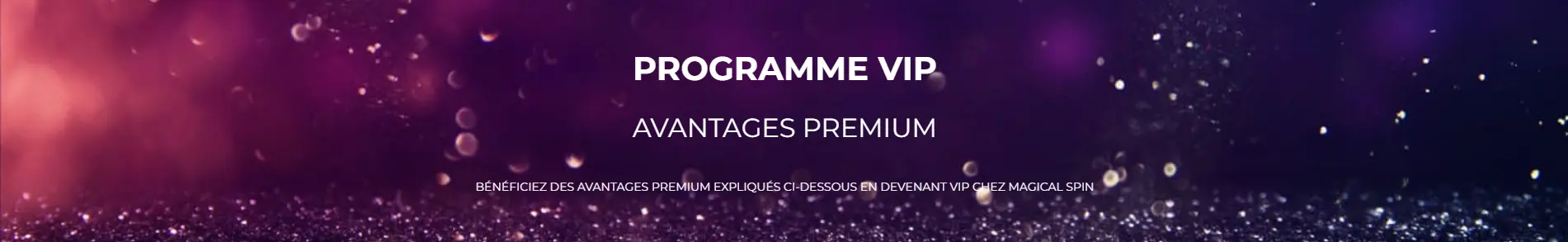 programme VIP de magical spin casino